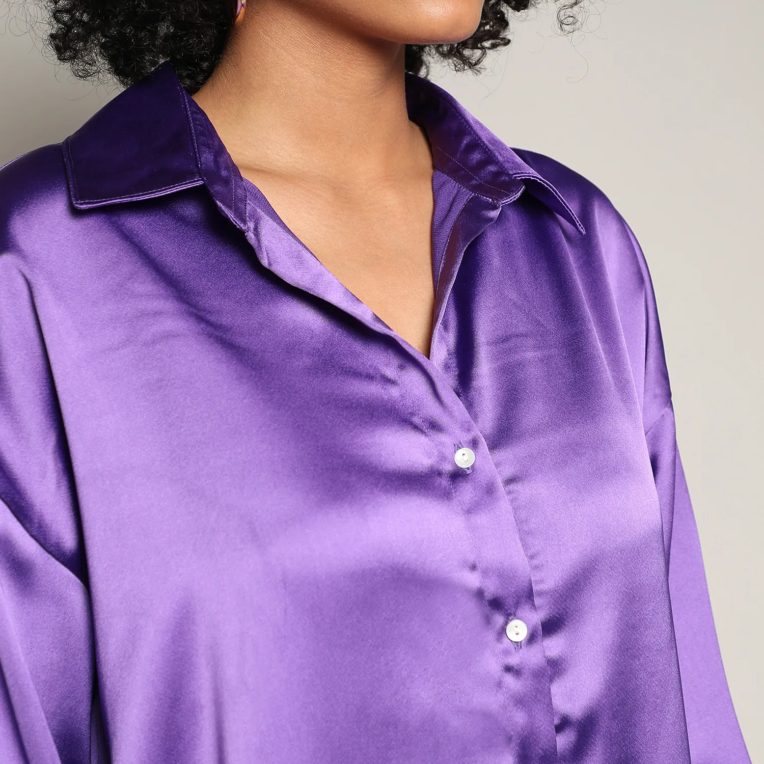 Boxy Satin Shirt - Image 4