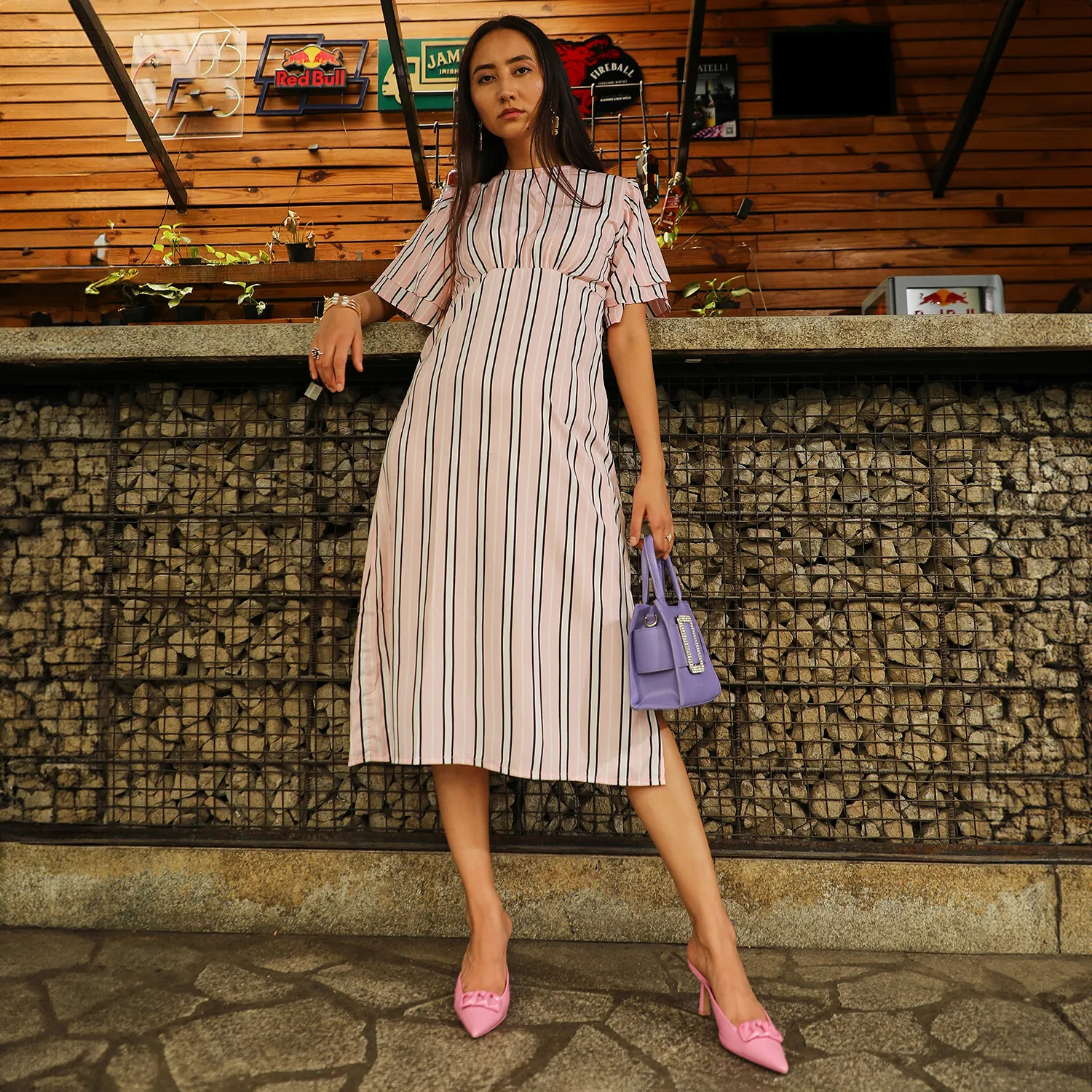 Club Striped Dress - Image 2