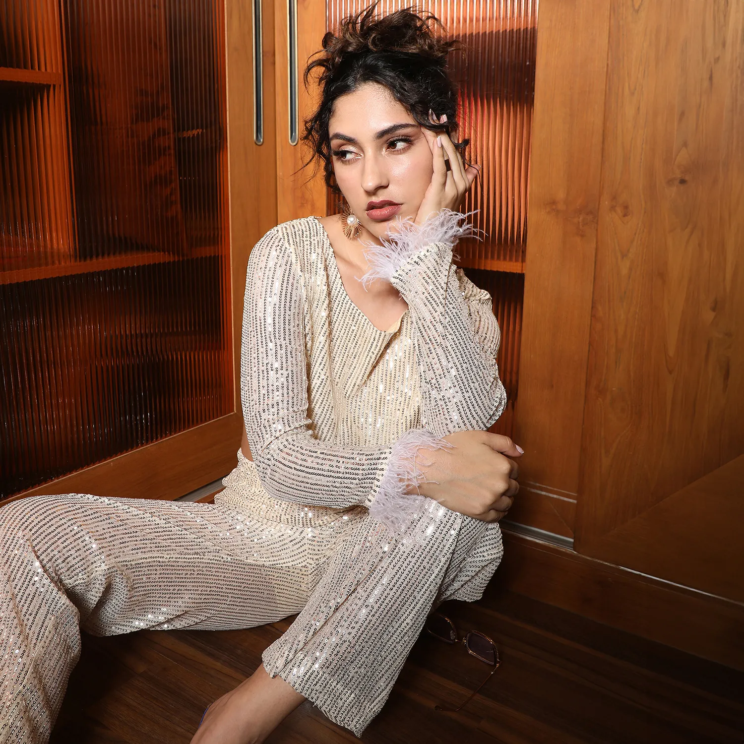 Sheer Sequin Co-Ord Set - Image 2