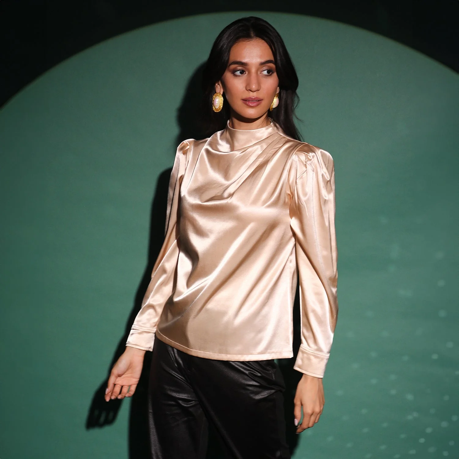 Solid Draped Top - Image 3