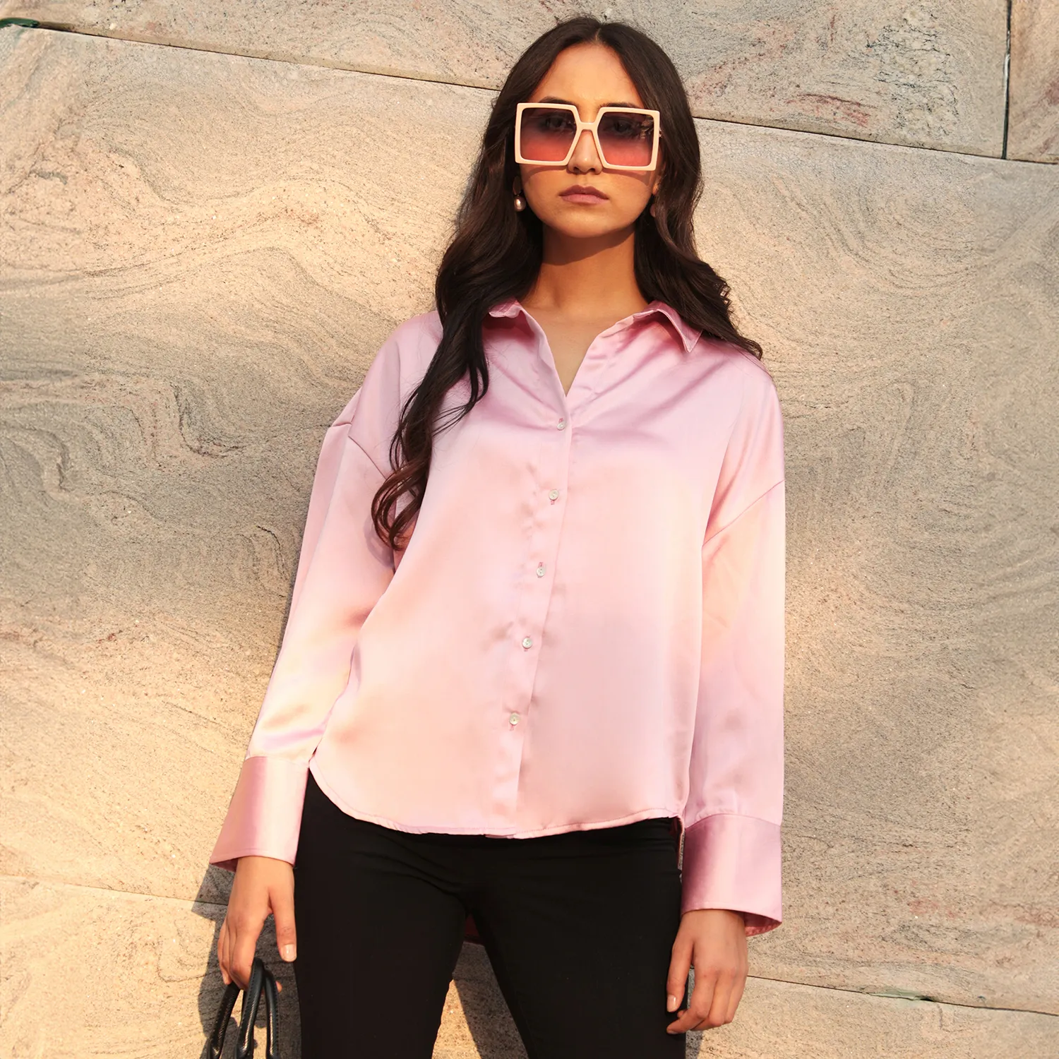 Boxy Satin Shirt - Image 2