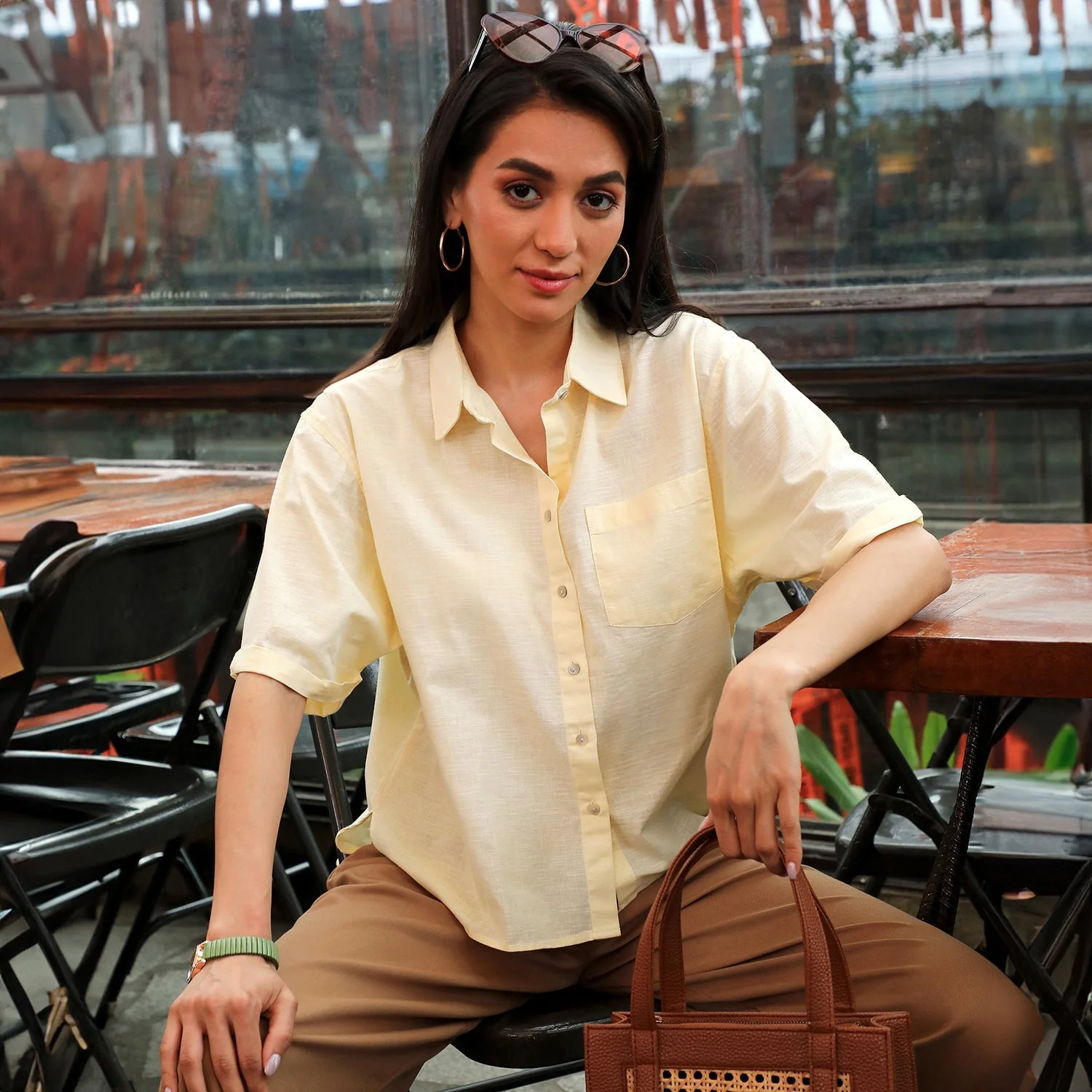 Solid Boxy Shirt - Image 10