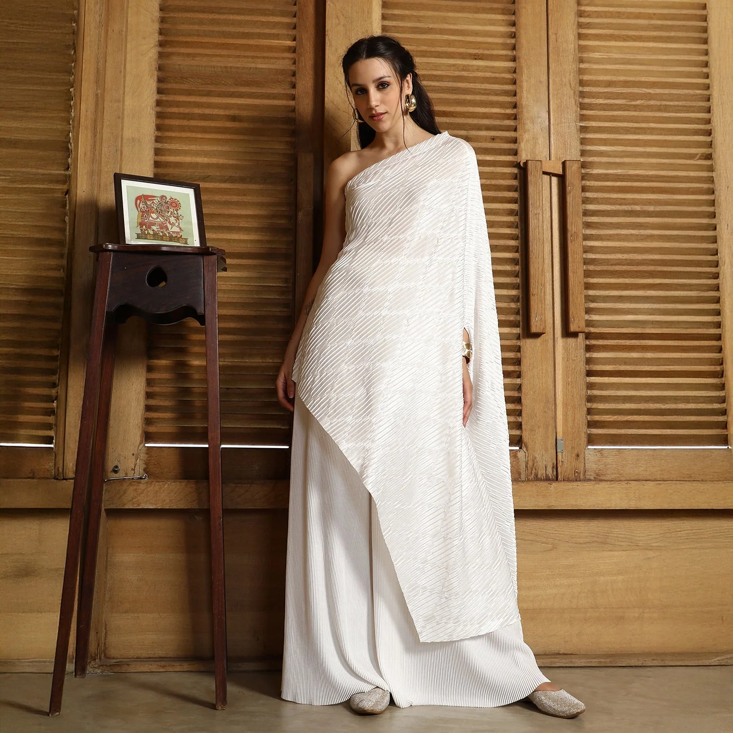 Asymmetrical-Pleated Co-Ord Set - Image 3