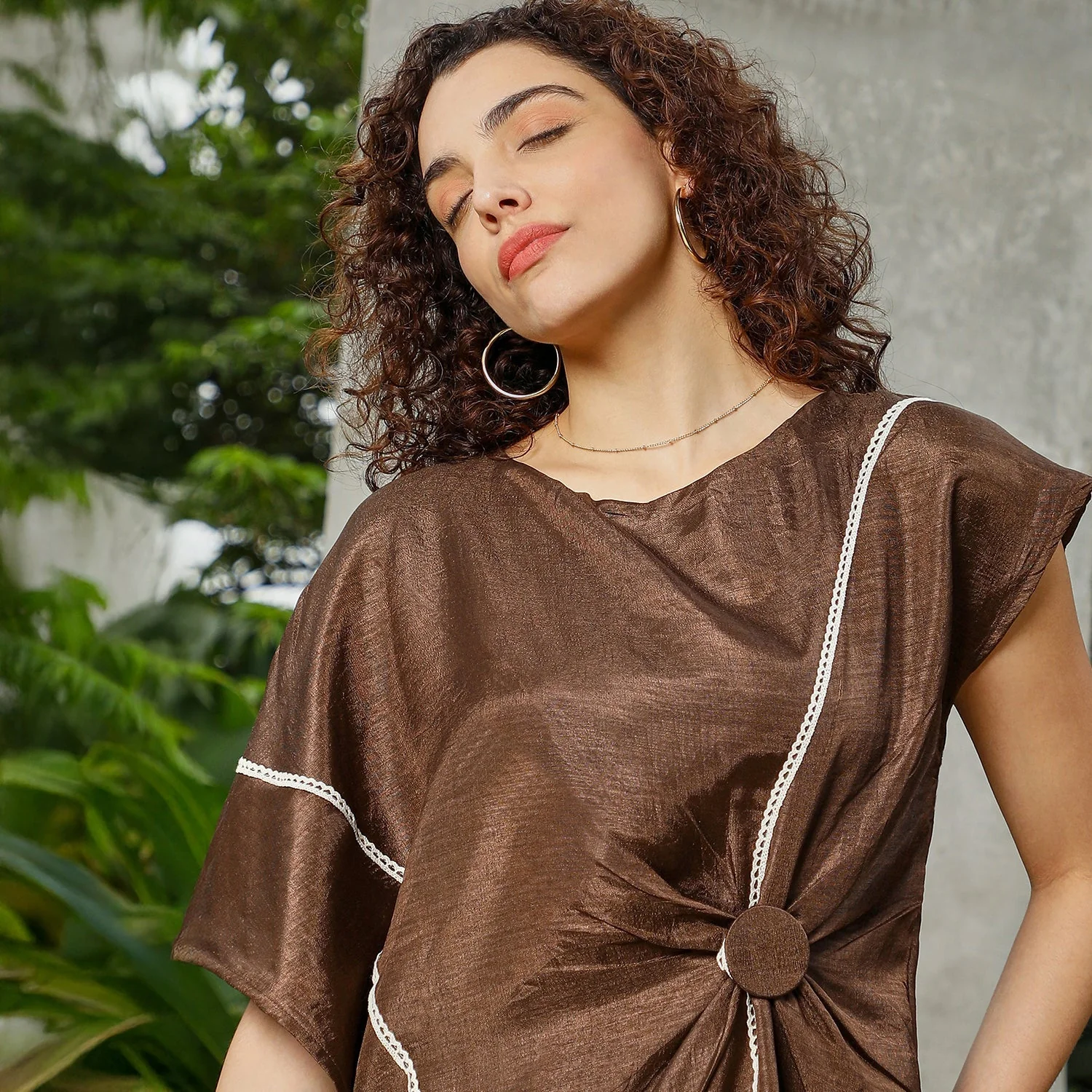 Asymmetrical Cinch Kurta Set - Image 9