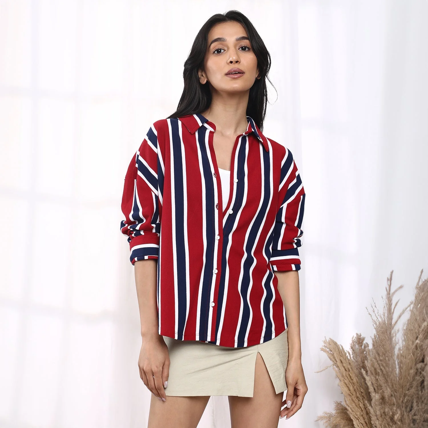 Striped Boxy Shirt - Image 2