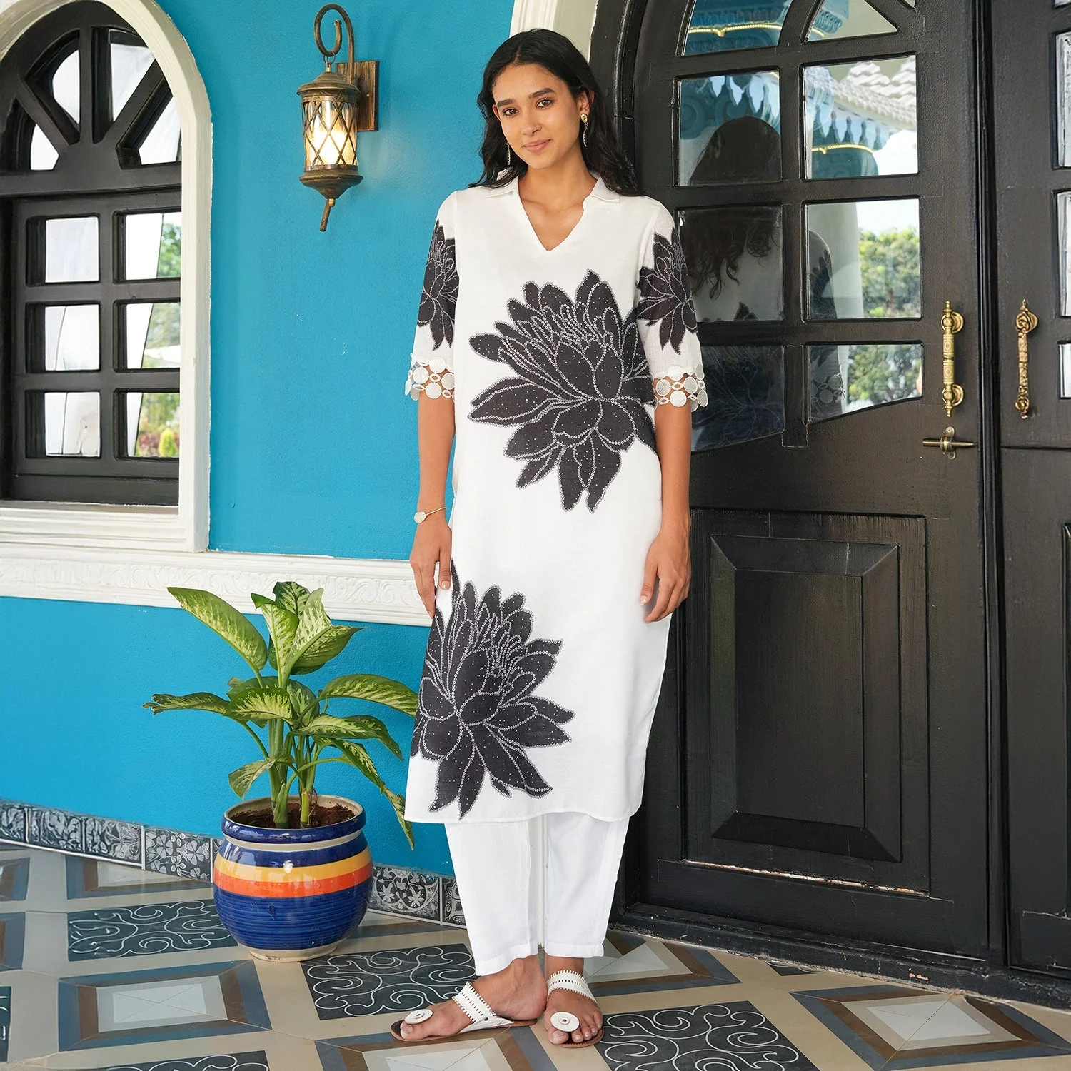 Dahlia Imprint Kurta Set - Image 2
