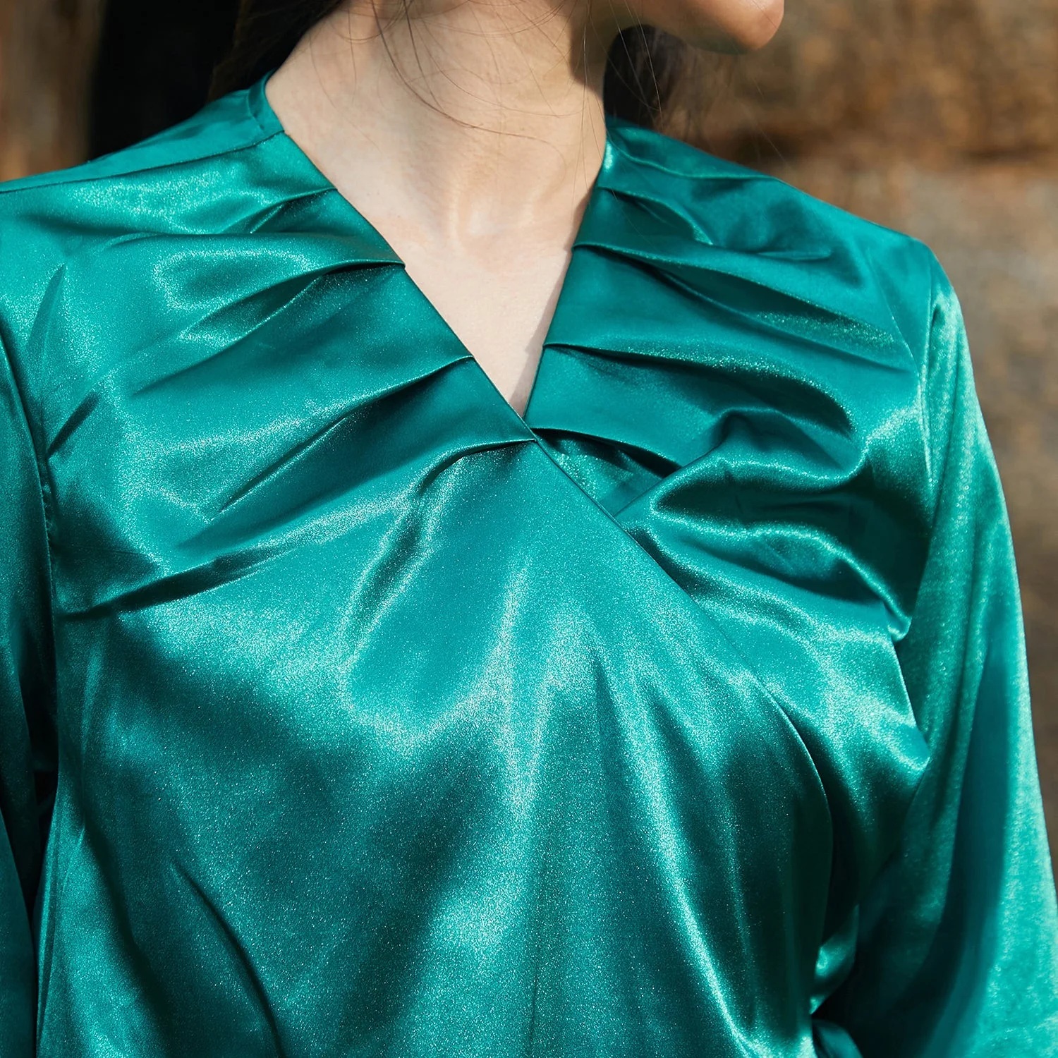 Satin Wrap Top - Image 6