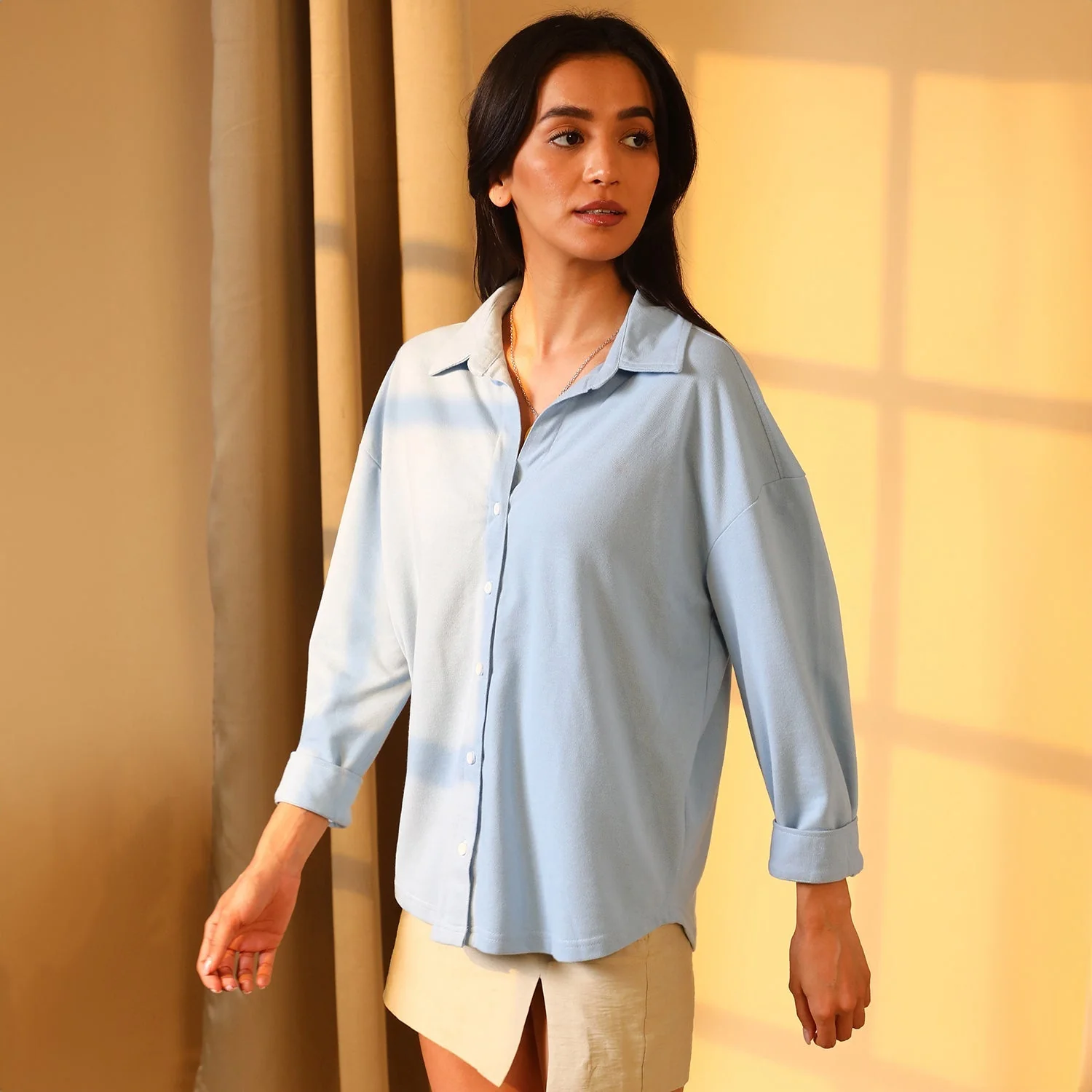 Solid Boxy Shirt - Image 3