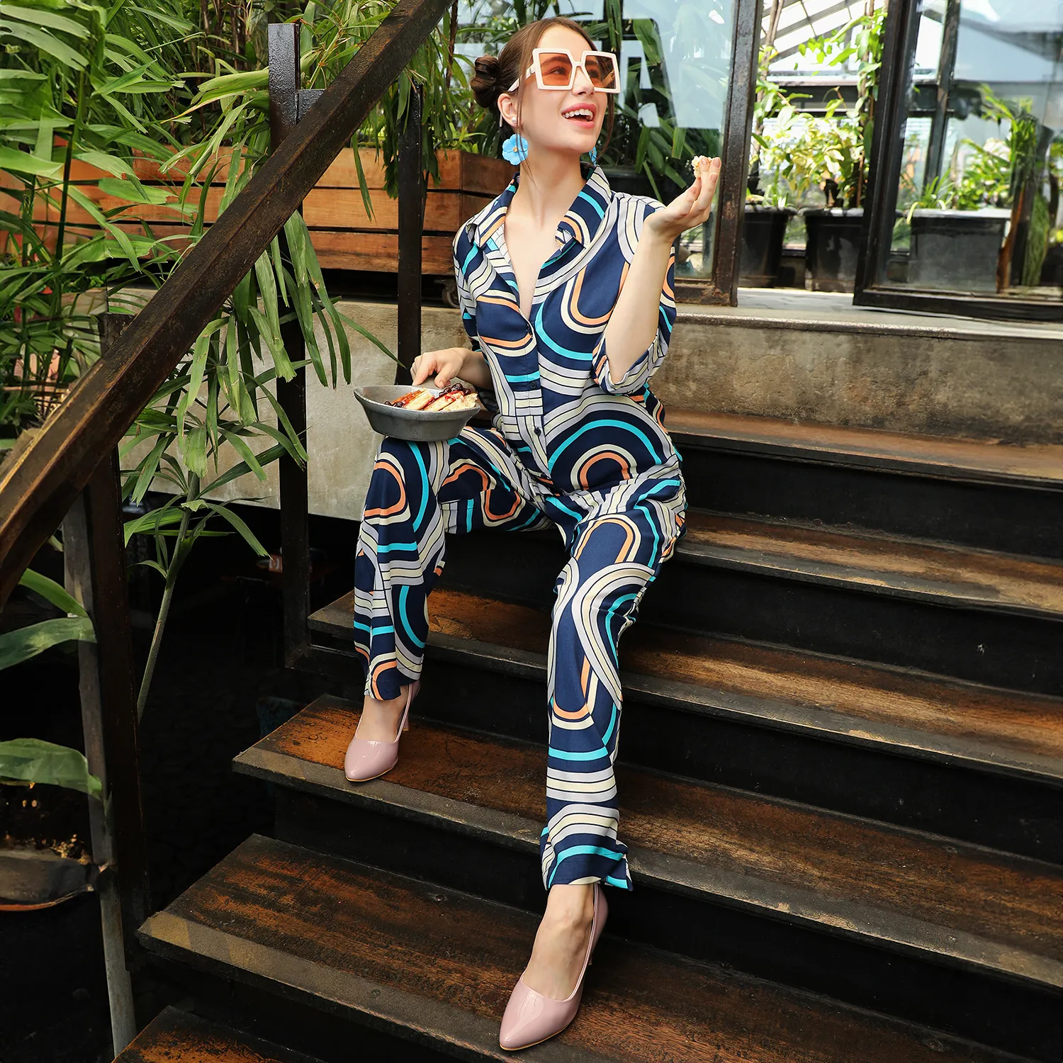 Contrast Lined Co-Ord Set - Image 3