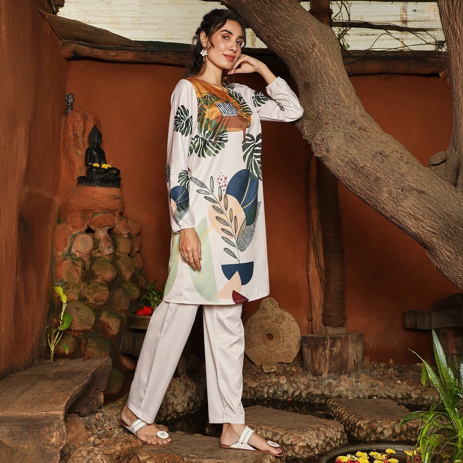 Earthy Block Kurta Set - Image 3