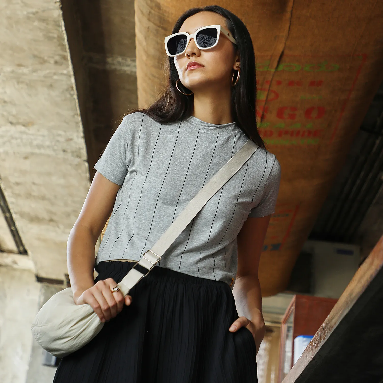 Sweet Story Pinstriped Top - Image 2