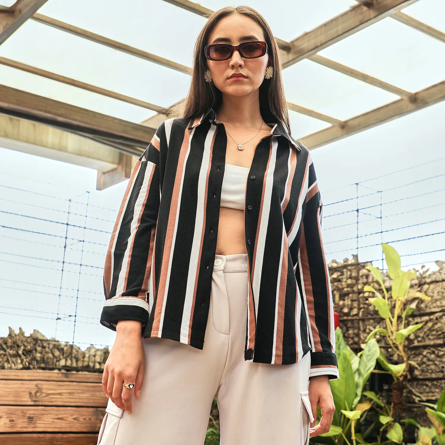 Striped Boxy Shirt - Image 2
