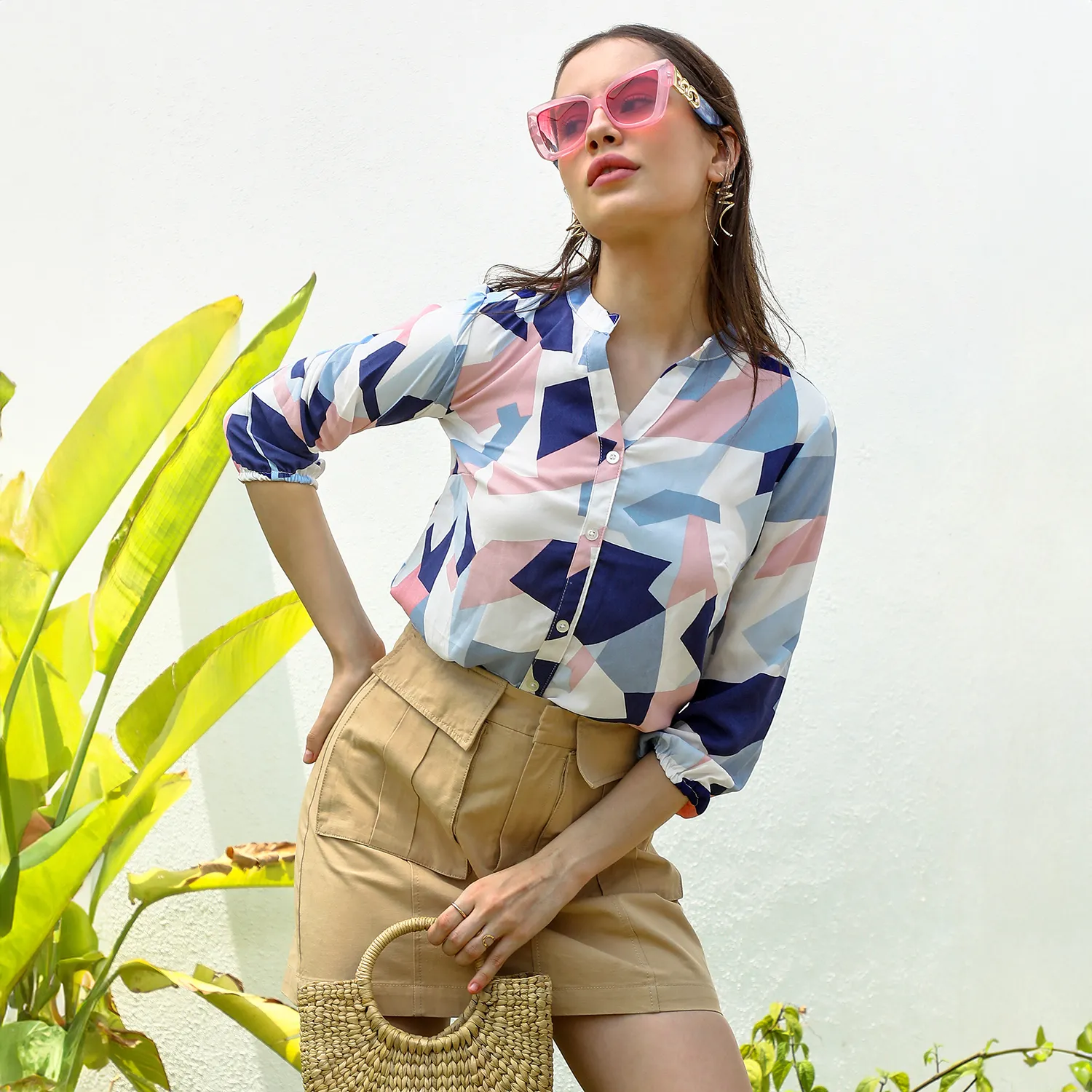 Geometric Block Shirt