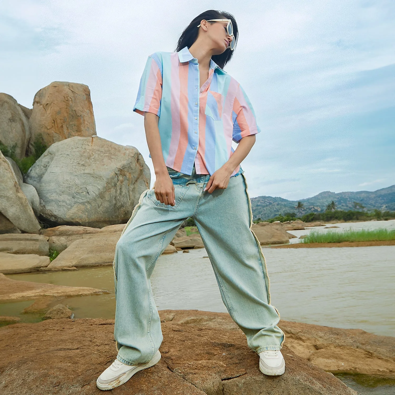 Striped Boxy Shirt - Image 6