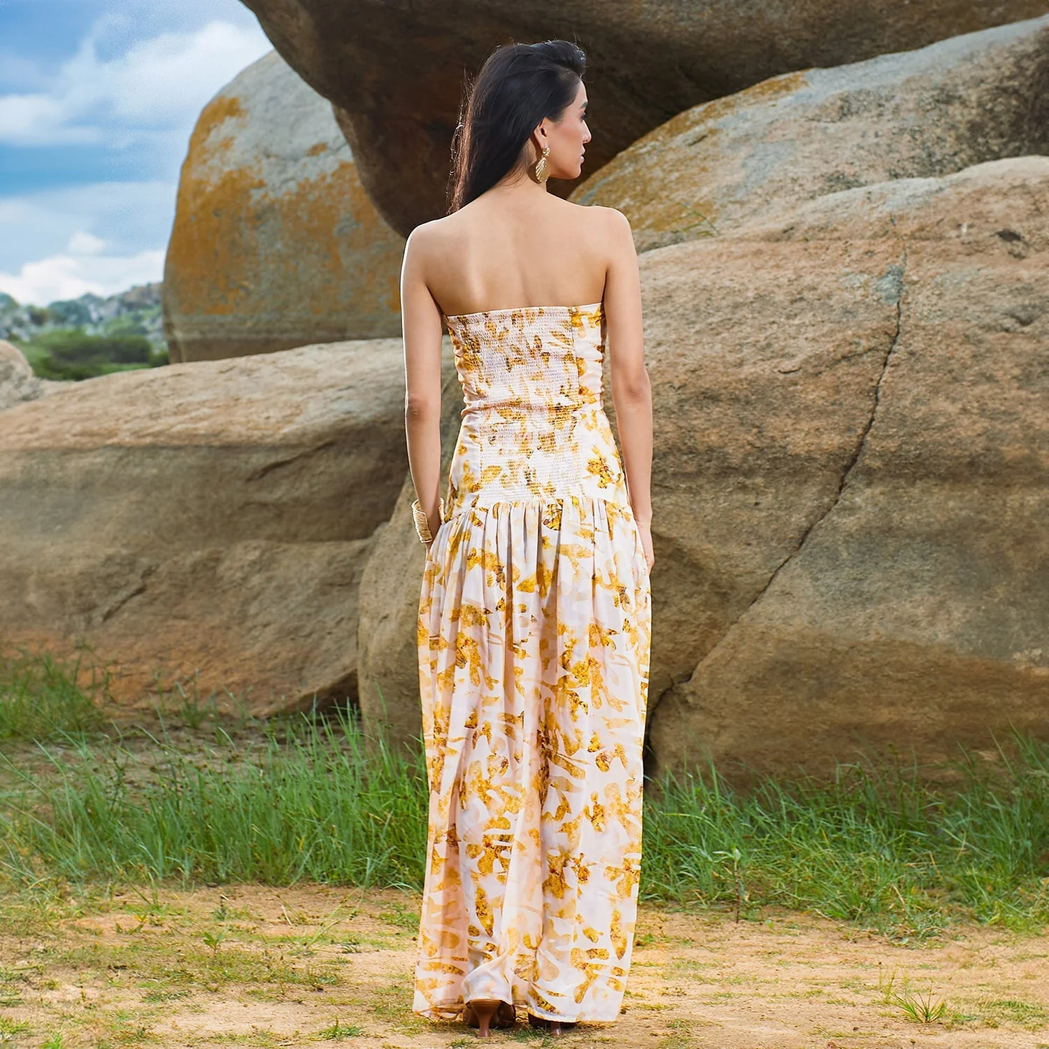 Blurry Bandeau Dress - Image 4
