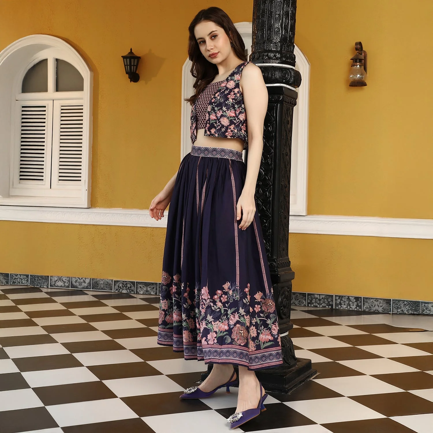 Geometrical-Flora Co-Ord Set - Image 4