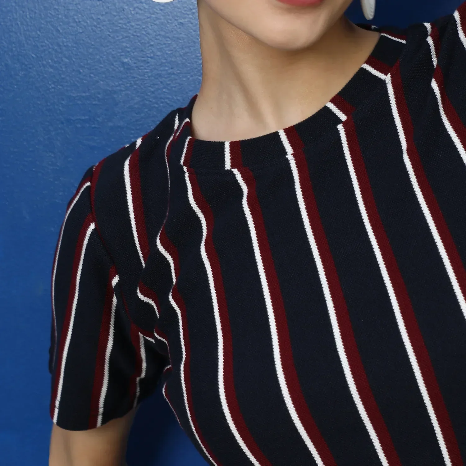 Halo Striped Mini Dress - Image 3