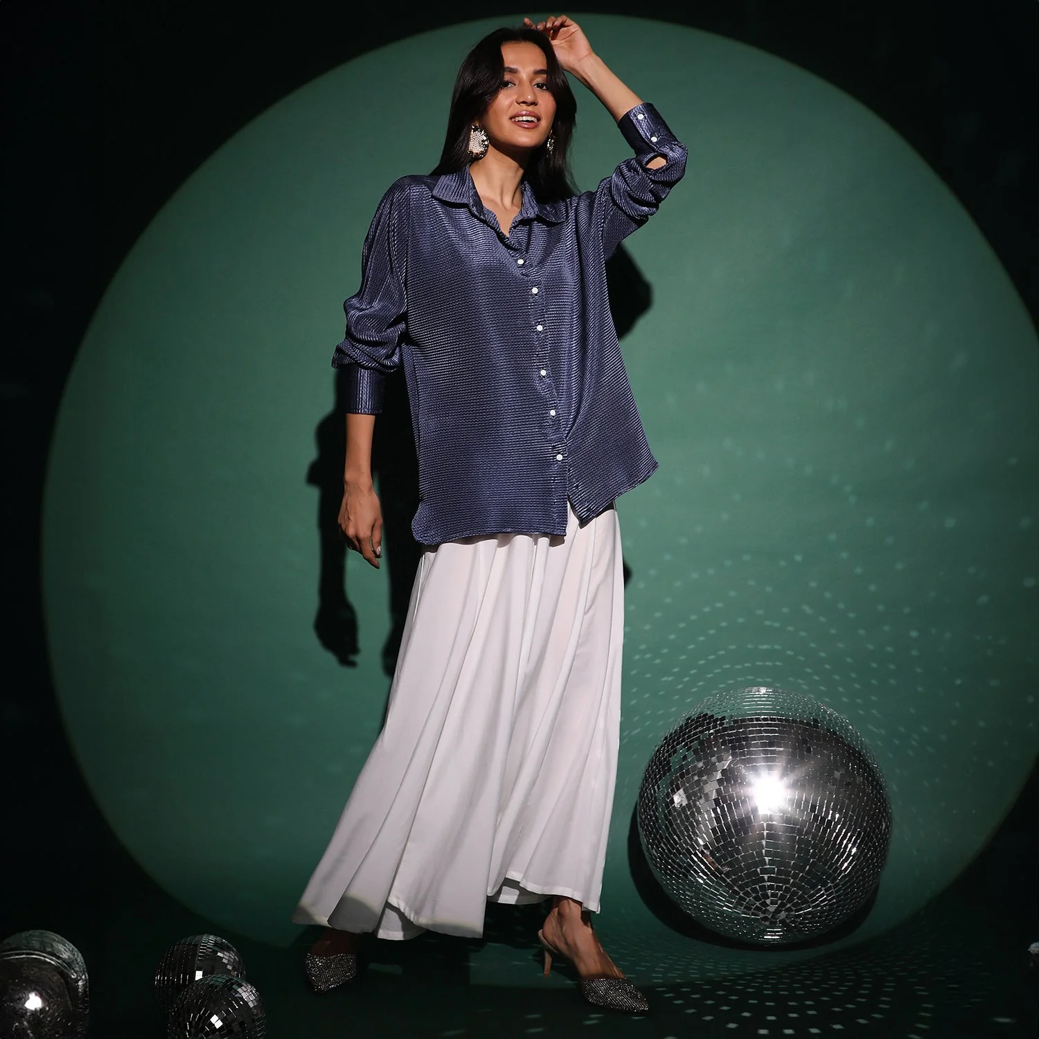 Textured-Pleat Shirt - Image 5