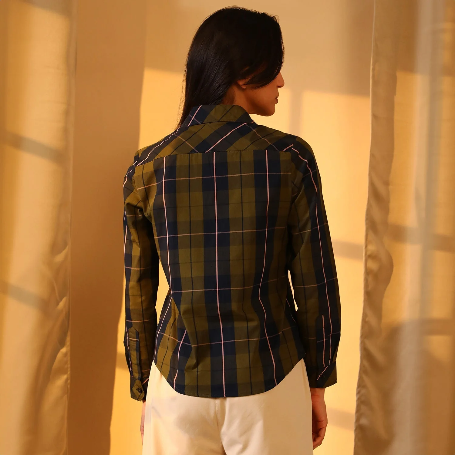Tartan Plaid Boxy Shirt - Image 4