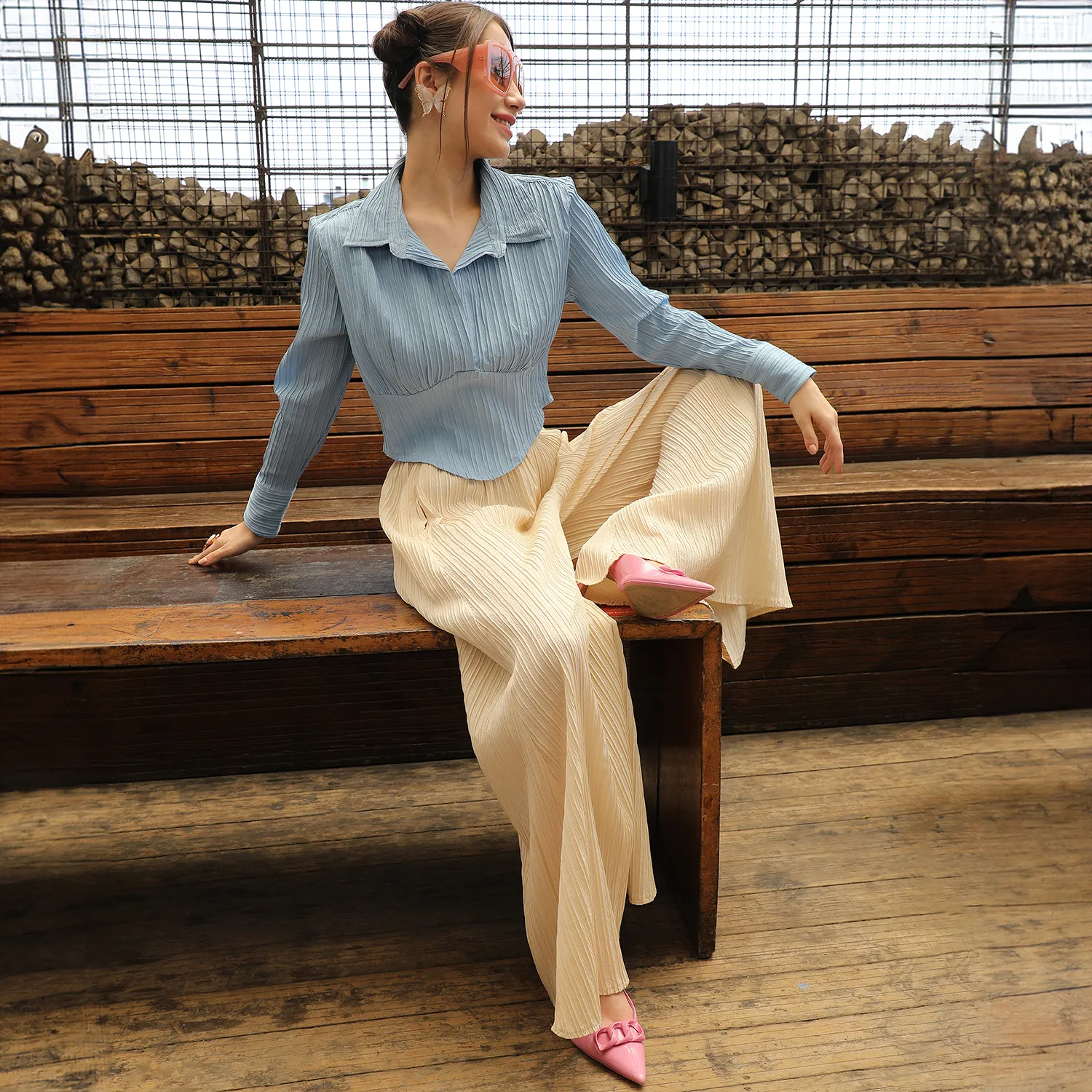 Striped Piping Top - Image 2