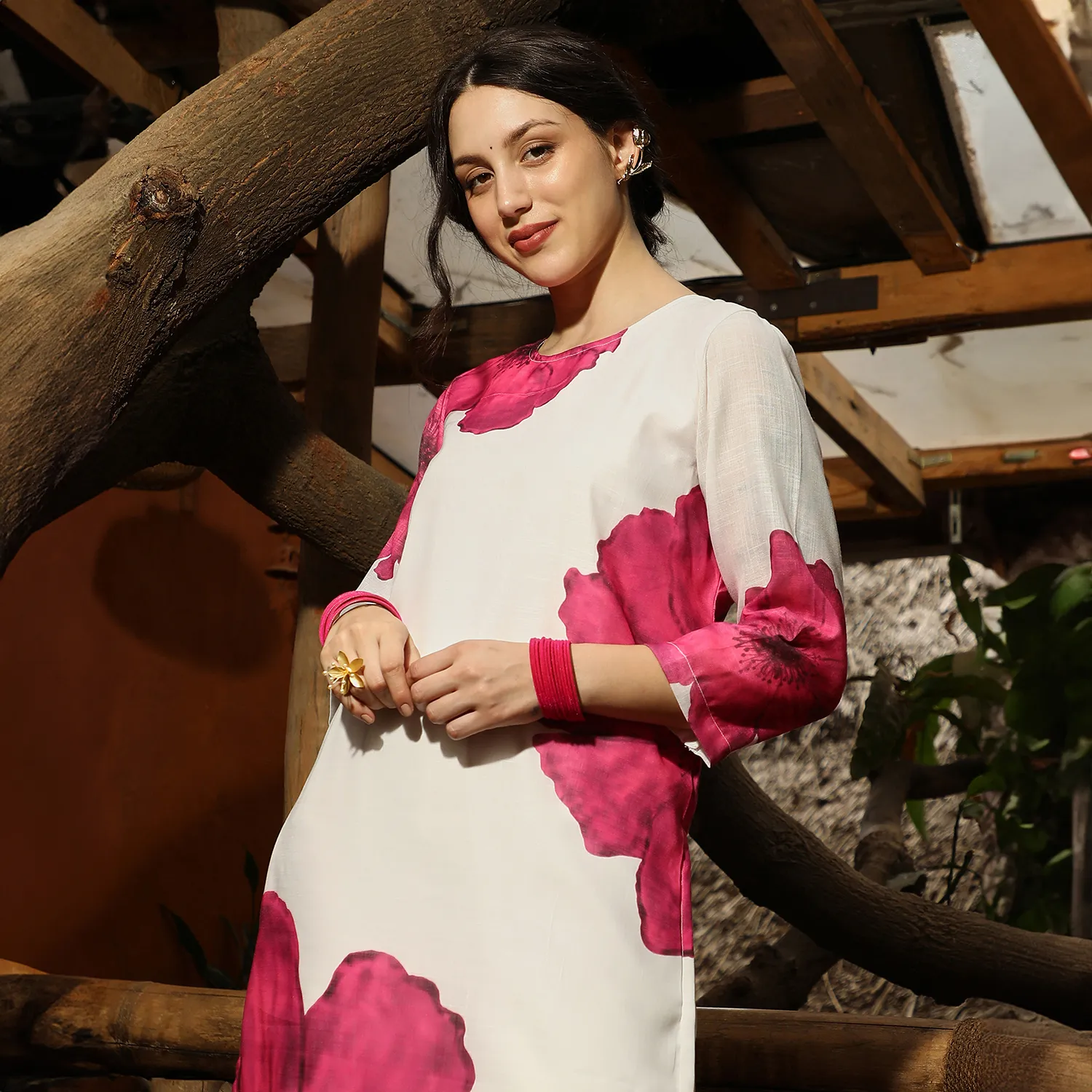 Primrose Flora Kurta With Trousers - Image 12
