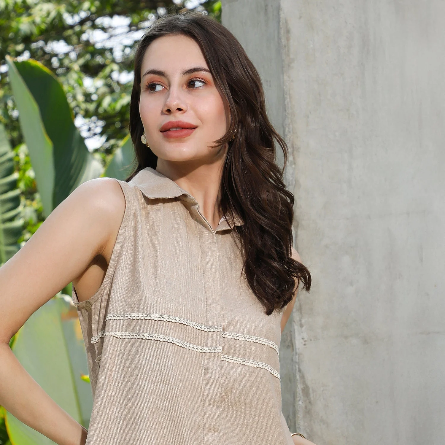 Lined Linen-Blend Kurta Set - Image 8