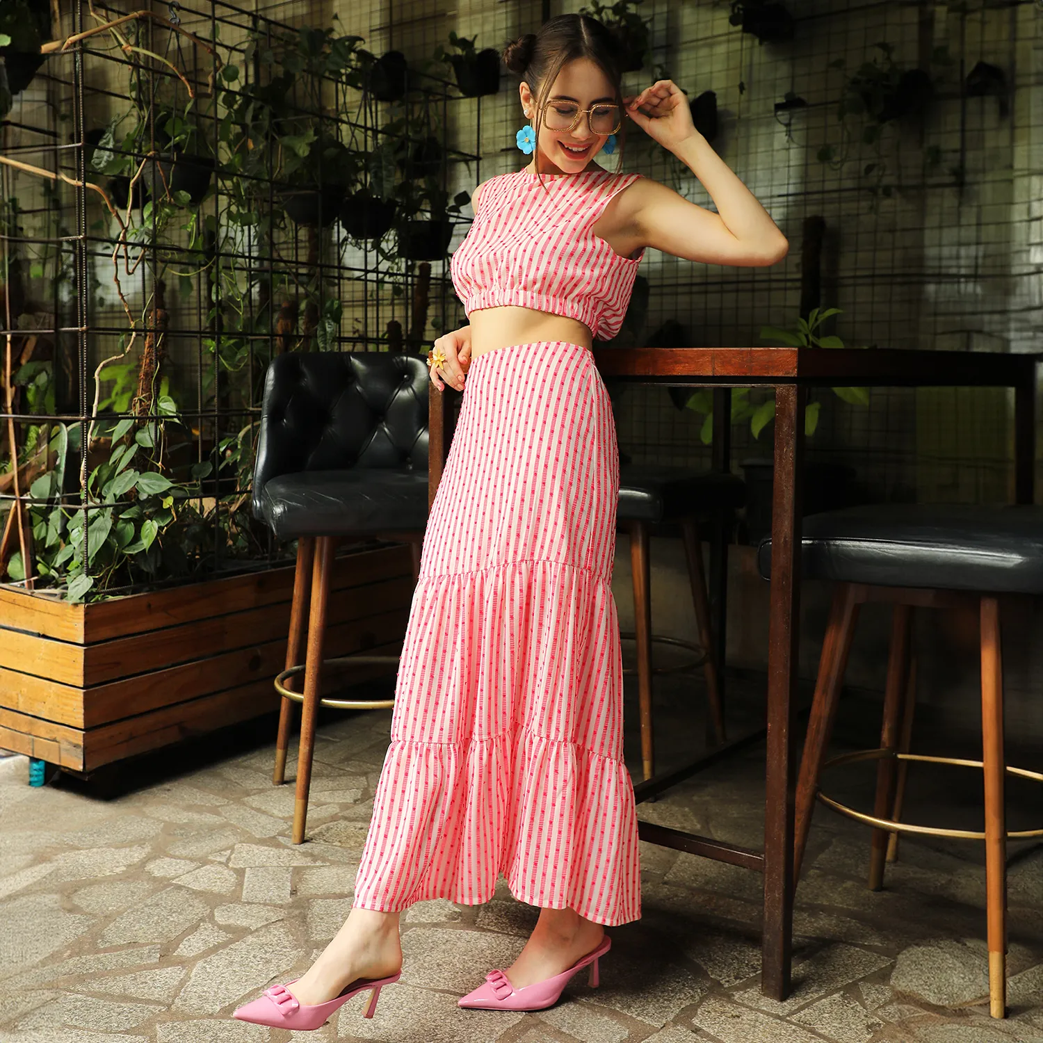 Pom-Pom Striped Co-ord Set - Image 3