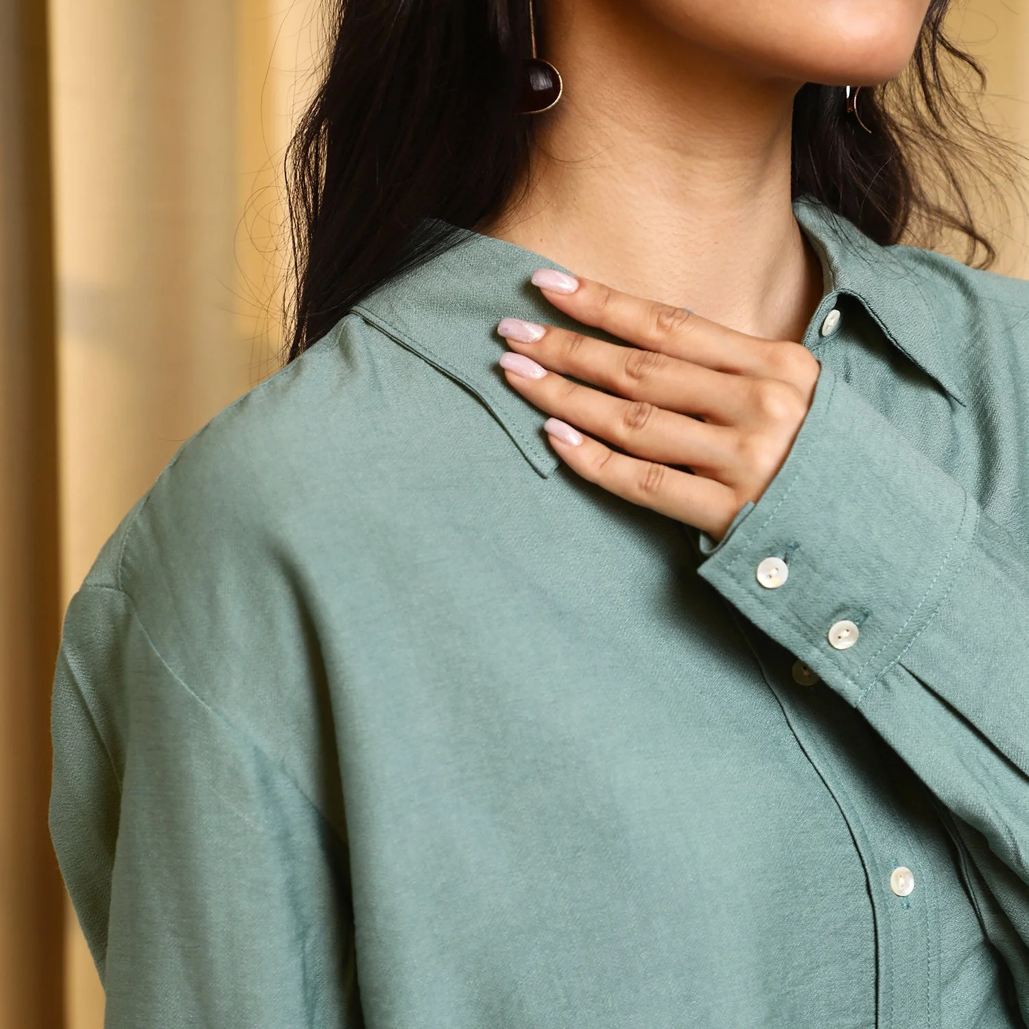 Solid Wrinkled Shirt - Image 8