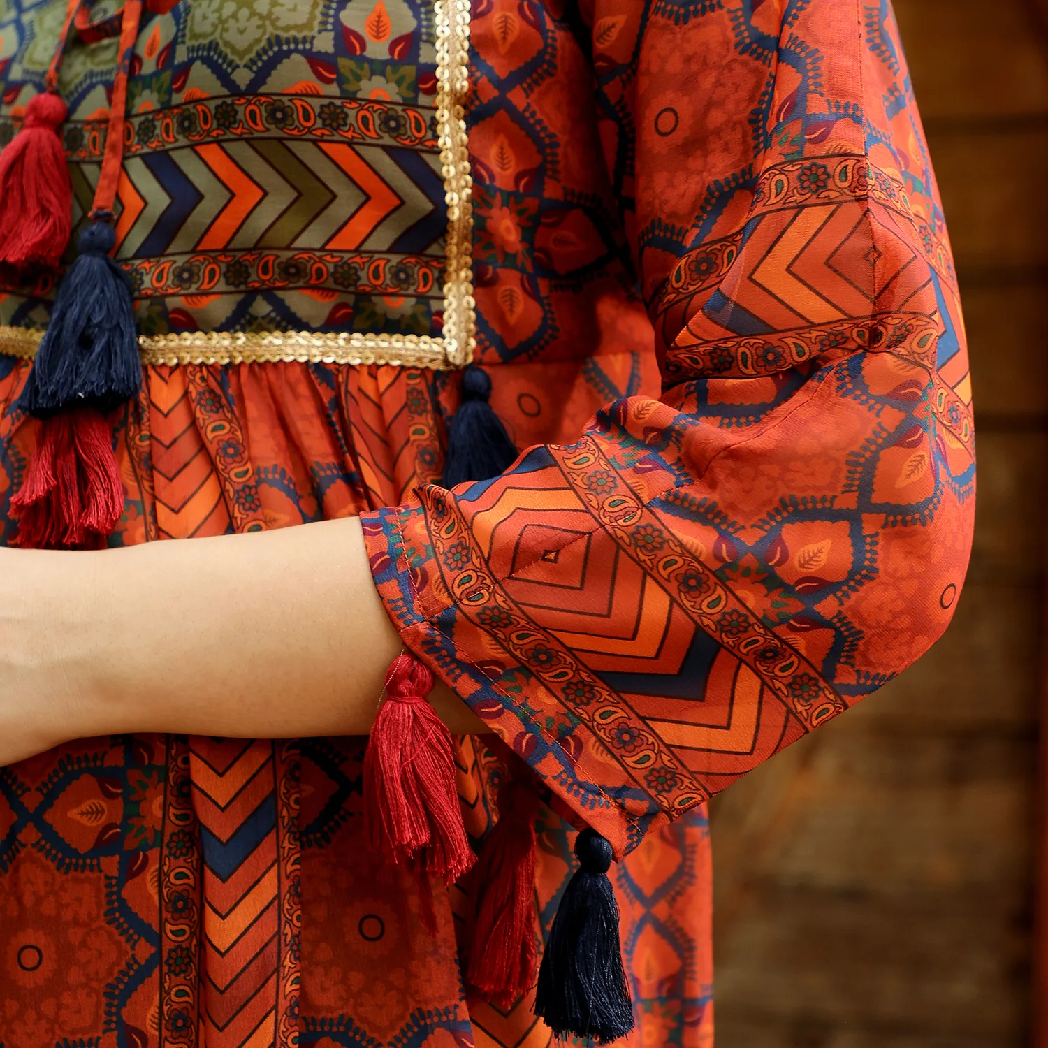 Geometric Block Kurta With Trousers - Image 5