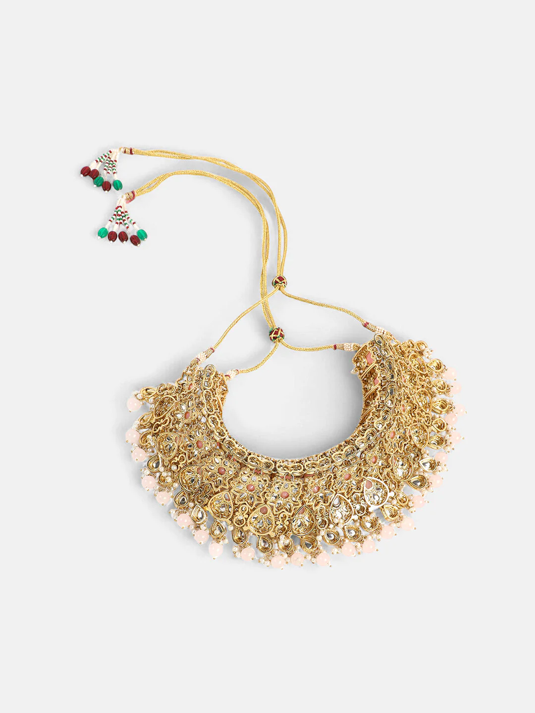 The Amira Jewellery Set - Blush Pink-SOHNCK2098 - Image 10