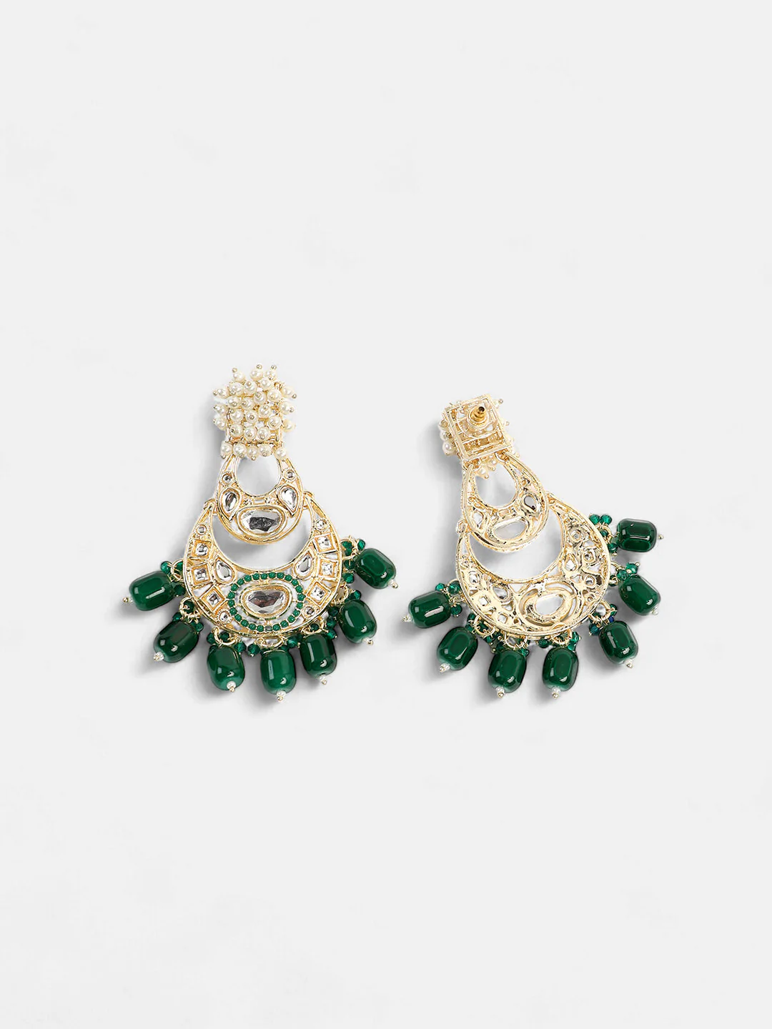 The Fathiyya Jewellery Set - Emerald Green-SOHNCK1545 - Image 2