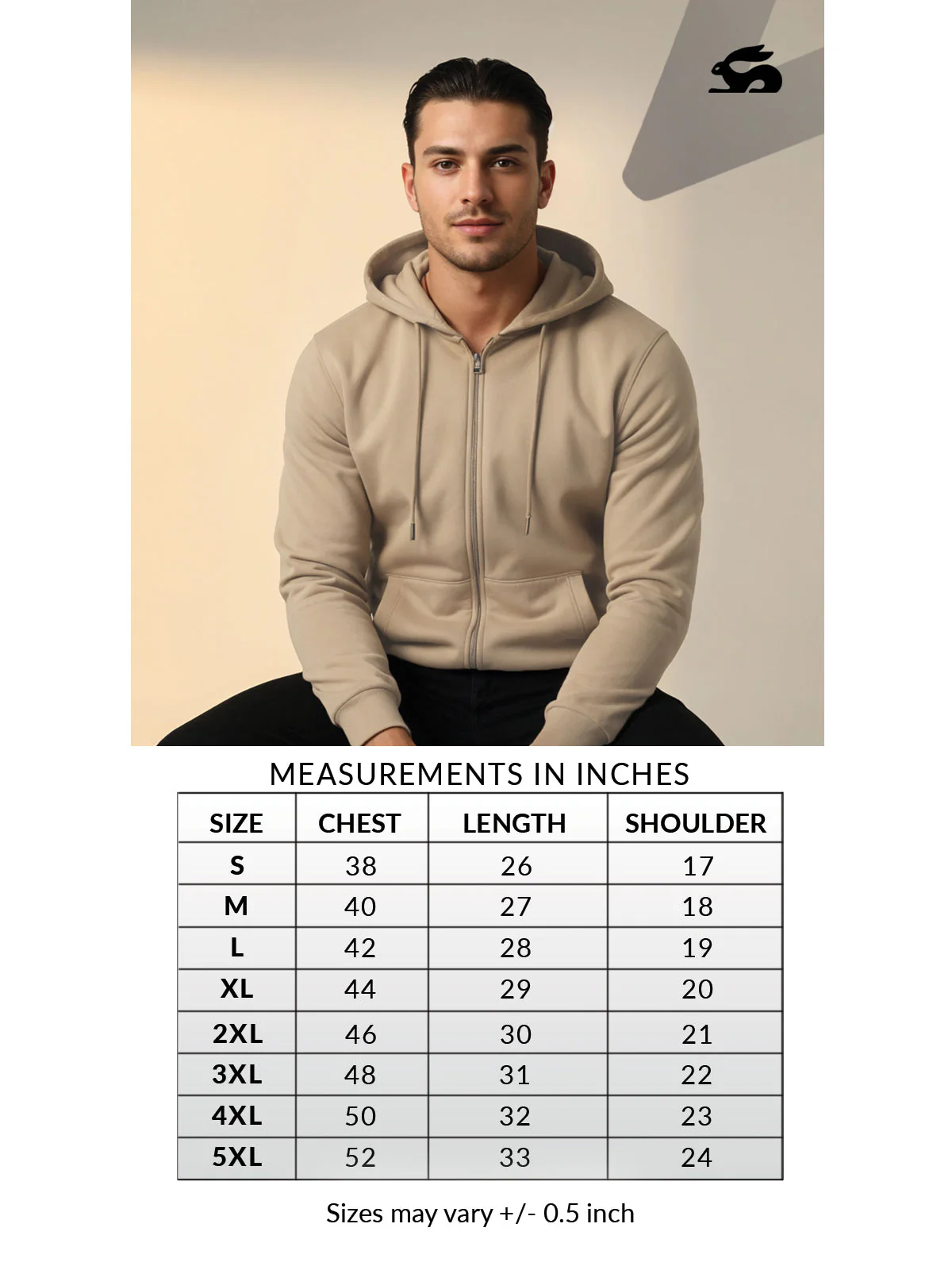 Men’s Regular Fit Zip-Up Hoodie - Image 61