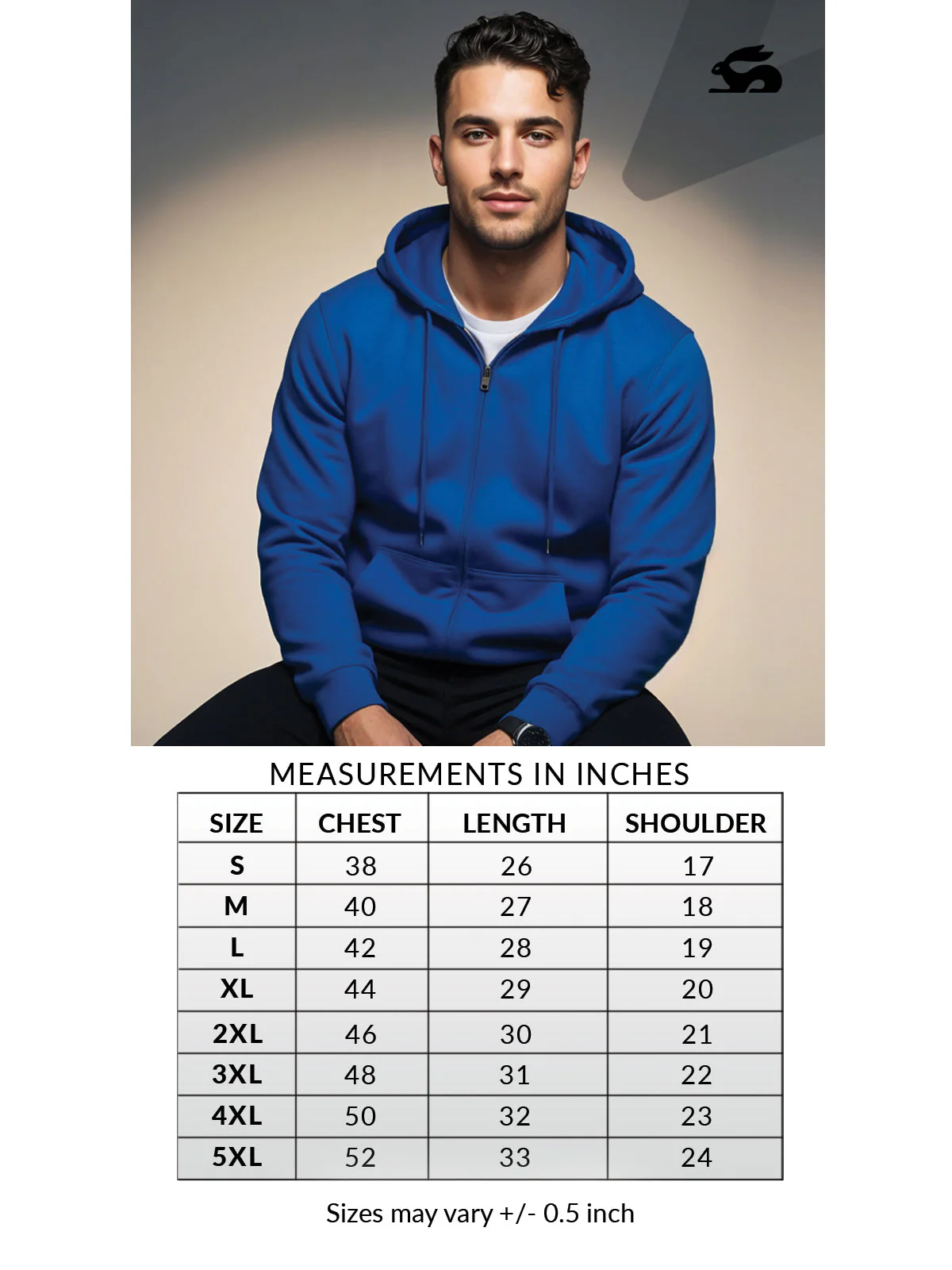 Men’s Regular Fit Zip-Up Hoodie - Image 44
