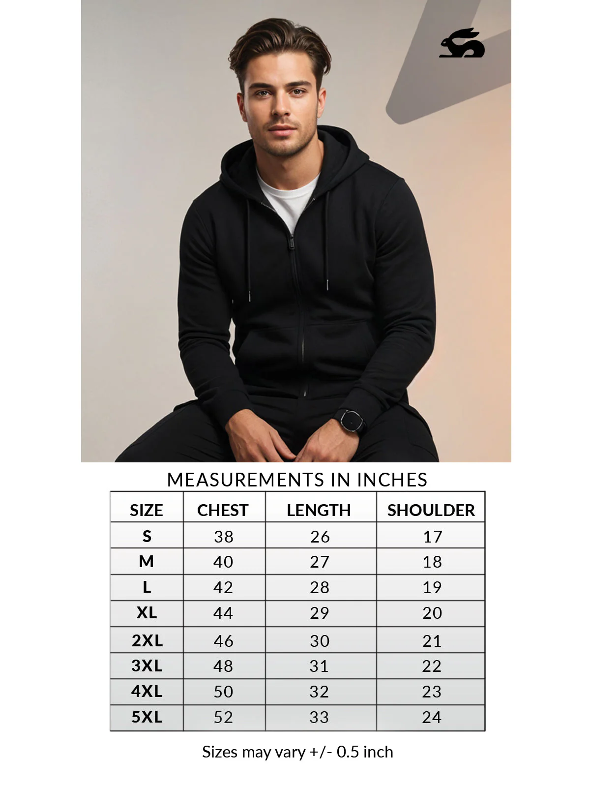 Men’s Regular Fit Zip-Up Hoodie - Image 61